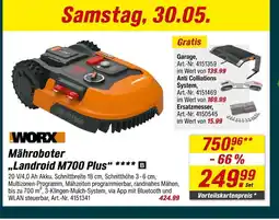 toom Baumarkt Worx mähroboter landroid m700 plus Angebot