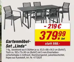toom Baumarkt Gartenmöbel-set „linda“ Angebot