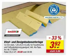 toom Baumarkt Toom vinyl- und designbodenunterlage Angebot
