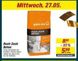 toom Baumarkt Quick-mix ruck-zuck beton Angebot