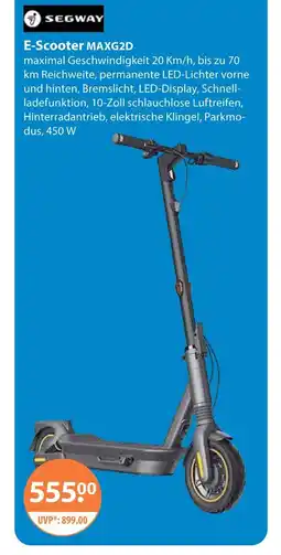 V Markt Segway e-scooter maxg2d Angebot