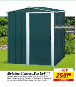toom Baumarkt Metallgerätehaus eco 5x4 Angebot
