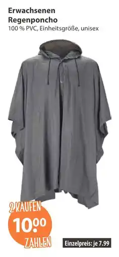 V Markt Erwachsenen regenponcho Angebot
