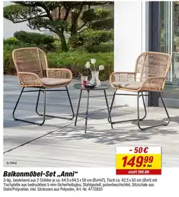 toom Baumarkt Balkonmöbel-set anni Angebot