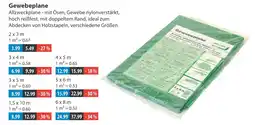 V Markt Gewebeplane 2 x 3 m Angebot