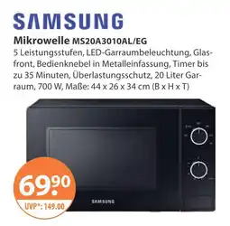 V Markt Samsung mikrowelle ms20a3010al/eg Angebot