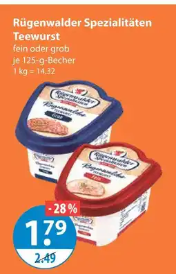 V Markt Rügenwalder spezialitäten teewurst fein Angebot