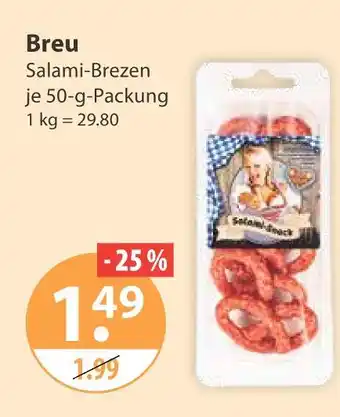 V Markt Breu salami-brezen Angebot