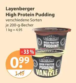 V Markt Layenberger high protein pudding Angebot