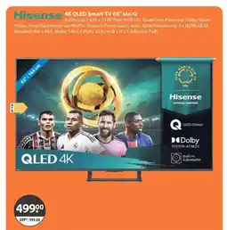 V Markt Hisense 4k qled smart-tv 65 65a7q Angebot