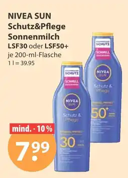 V Markt Nivea schutz&pflege sonnenmilch lsf30 Angebot
