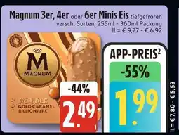Edeka Magnum 3er, 4er oder 6er minis eis Angebot