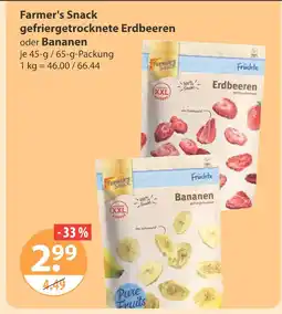 V Markt Farmer's snack gefriergetrocknete erdbeeren Angebot