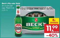 Netto Marken-Discount Beck's pils oder gold Angebot