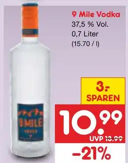 Netto Marken-Discount 9 mile vodka Angebot