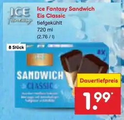 Netto Marken-Discount Ice fantasy sandwich eis classic Angebot