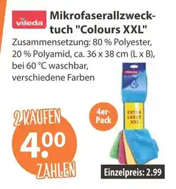 V Markt Vileda mikrofaserallzwecktuch colours xxl Angebot