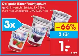 Netto Marken-Discount Bauer der große bauer fruchtjoghurt Angebot