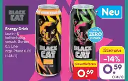 Netto Marken-Discount Black cat energy drink Angebot