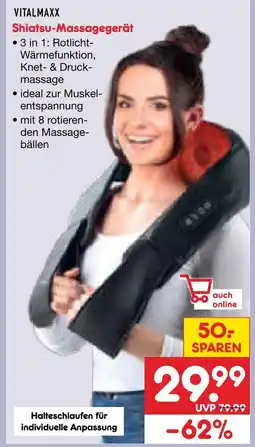 Netto Marken-Discount Vitalmaxx shiatsu-massagegerät Angebot