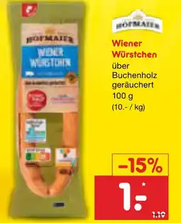 Netto Marken-Discount Hofmaier wiener würstchen Angebot
