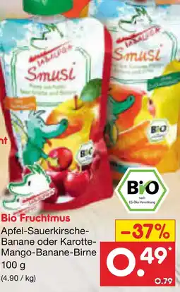Netto Marken-Discount Bio fruchtmus apfel-sauerkirsche-banane Angebot