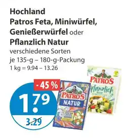 V Markt Hochland patros feta miniwürfel Angebot