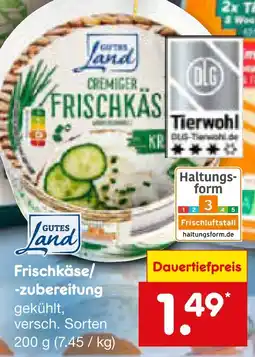 Netto Marken-Discount Gutes land frischkäse/-zubereitung Angebot
