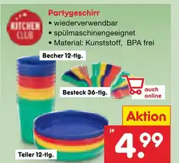 Netto Marken-Discount Kitchen club partygeschirr Angebot