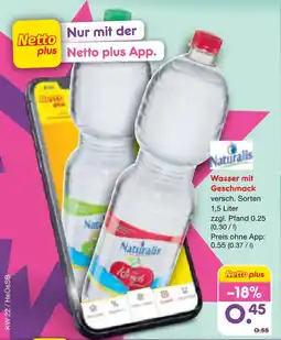 Netto Marken-Discount Naturalis wasser mit geschmack Angebot