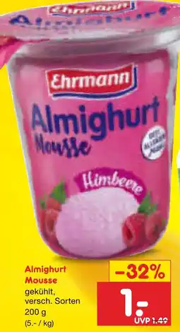 Netto Marken-Discount Ehrmann almighurt mousse Angebot