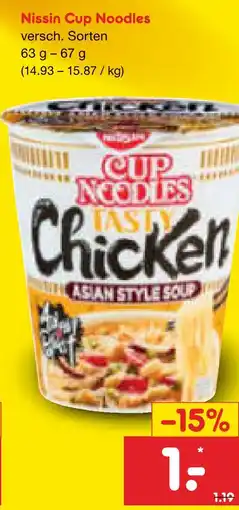 Netto Marken-Discount Nissin cup noodles Angebot