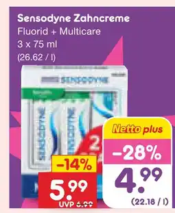 Netto Marken-Discount Sensodyne zahncreme fluorid + multicare Angebot