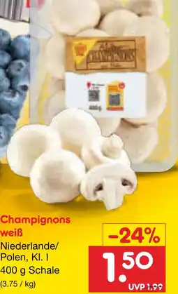 Netto Marken-Discount Champignons weiß Angebot