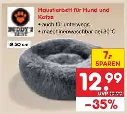 Netto Marken-Discount Buddy's best haustierbett für hund und katze Angebot