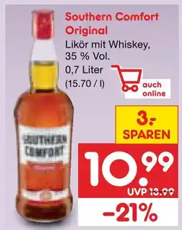 Netto Marken-Discount Southern comfort original likör mit whiskey Angebot