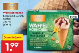 Netto Marken-Discount Ice waffelhörnchen Angebot