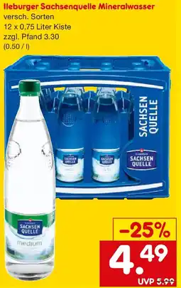 Netto Getränke Discount lleburger Sachsenquelle Mineralwasser Angebot