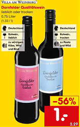 Netto Getränke Discount VILLA AM WEINBERG Dornfelder Qualitätswein Angebot