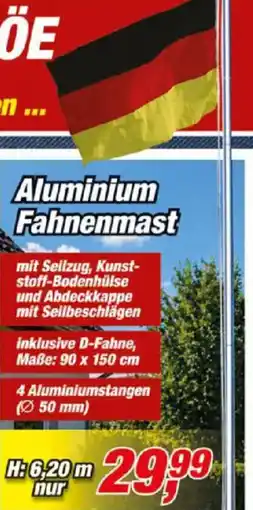 Posten Börse Aluminium Fahnenmast Angebot