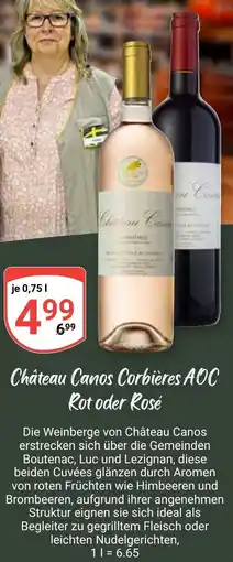 Globus Château Canos Corbières AOC Rot oder Rosé Angebot