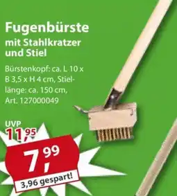 Sonderpreis Baumarkt Fugenbürste mit Stahlkratzer und Stiel Angebot