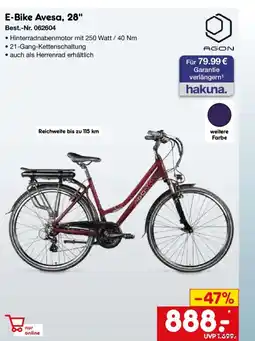 Netto Marken-Discount AGON E-Bike Avesa, 28" Angebot