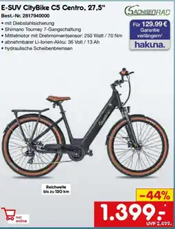 Netto Marken-Discount SACHSENRAD E-SUV CityBike C5 Centro, 27,5" Angebot