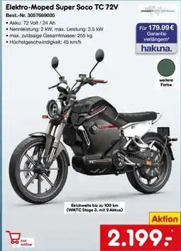 Netto Marken-Discount HAMMER INTERNATIONAL Elektro-Moped Super Soco TC 72V Angebot