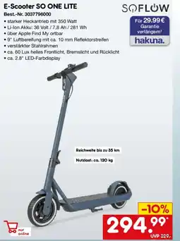 Netto Marken-Discount SOFLOW E-Scooter SO ONE LITE Angebot