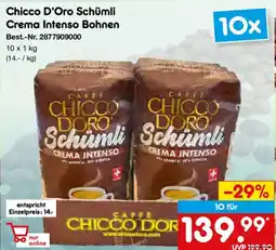 Netto Marken-Discount Chicco D'Oro Schümli Crema Intenso Bohnen Angebot