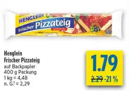 diska Henglein Frischer Pizzateig Angebot