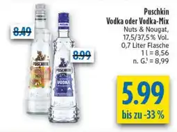diska Puschkin Vodka oder Vodka-Mix Angebot