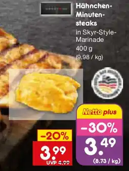 Netto Marken-Discount Hähnchen Minutensteaks Angebot